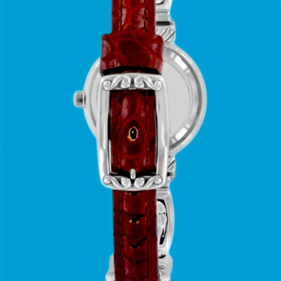 Brighton Camden 2-Tone Reversible Watch.  Black & Brown with new battery main image 7